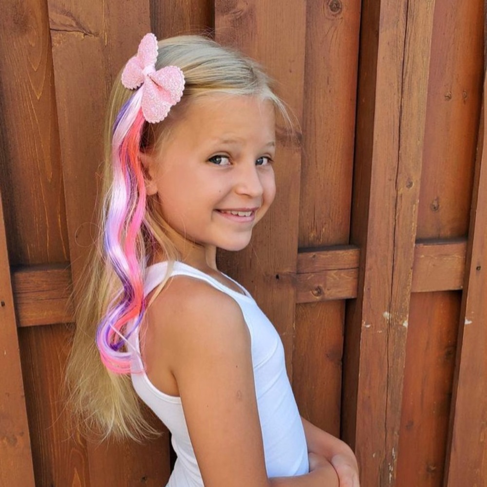 12 Pack Hair Extension Multicolored